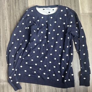 Navy Polka Dot Sweater